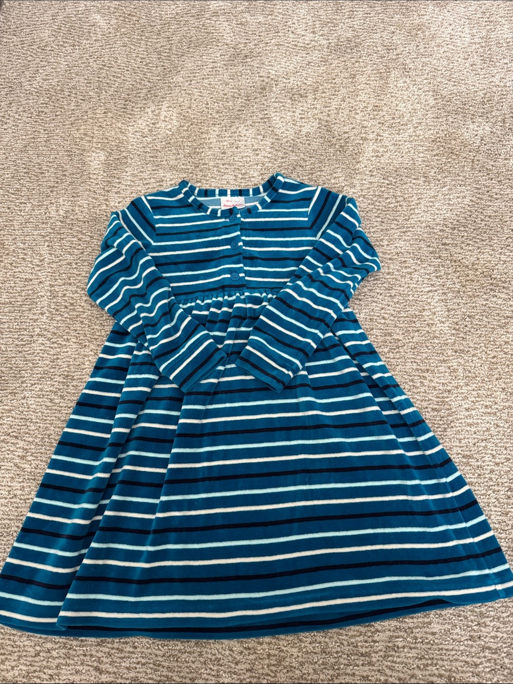 Hanna Andersson Velour Dress 120/ 6-7